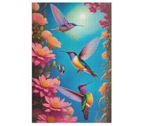 Puzzle de 1000 piezas para adultos, puzles de pájaro Hummingbird, rompecabezas de madera para niños, rompecabezas creativo, regalo para amigos y familiares, 78 x 53 cm