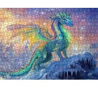 Puzzle de 1000 Piezas para Adultos, Puzzle de Madera, Rompecabezas de Gran Detalle y Colores Vibrantes - Un Desafío Divertido para Toda la Familia, Decoración de Hogar, 75 x 50 cm sueño dragón w0-611