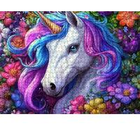 Puzzle de 1000 Piezas para Adultos, Puzzle de Madera, Rompecabezas de Gran Detalle y Colores Vibrantes - Un Desafío Divertido para Toda la Familia, Decor de Hogar, 75 x 50 cm Unicornio sueño w0-177