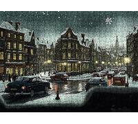Puzzle de 1000 Piezas para Adultos, Puzzle de Madera, Rompecabezas de Gran Detalle y Colores Vibrantes - Un Desafío Divertido para Toda la Familia, Decoración de Hogar, 75 x 50 cm Ciudad Calle w0-57