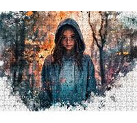Puzzle de 1000 Piezas para Adultos, Puzzle de Madera, Rompecabezas de Gran Detalle y Colores Vibrantes - Un Desafío Divertido para Toda la Familia, Decor de Hogar, 75 x 50 cm Mujer historietas w0-699