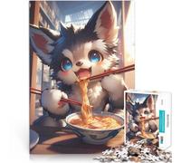 Puzzle de 1000 Piezas para Adultos Ramen de Perro Lindo de Tokio Juegos Divertidos para la Familia Decoración del hogar 38x26cm
