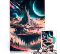 Puzzle de 1000 Piezas para Adultos Reinos del Castillo Celestial Juguetes Juegos Educativos Antiestrés para la decoración del hogar 52x38cm