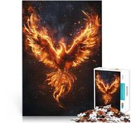 Puzzle de 1000 Piezas para Adultos Renacimiento del Fénix Ardiente Juguete Educativo Intelectual descompresor Obra de Arte 52x38cm