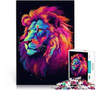 Puzzle de 1000 Piezas para Adultos Retrato de león Colorido 14 Juguetes educativos de Aprendizaje Grandes Regalos y Juguetes 75x50cm
