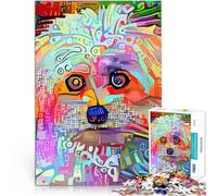 Puzzle de 1000 Piezas para Adultos Retrato de Perro maltés Blanco Juguete de desafío de Juego Educativo Regalos de cumpleaños 50x70cm