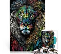 Puzzle de 1000 piezas para adultos, retrato de un hermoso león, rompecabezas de regalo de 50 x 70 cm, ideas únicas de cumpleaños e ideas de regalo para adolescentes a partir de 14 años
