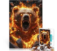 Puzzle de 1000 Piezas para Adultos Rey Oso Alivia el estrés Vacaciones en casa Matar el Tiempo Juguetes de decoración del hogar 52x38cm