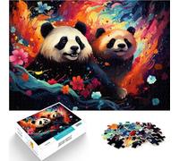Puzzle de 1000 piezas para adultos rompecabezas cielo estrellado Panda juego juguetes 50 x 70 cm con cartel surtido y hoja de preguntas para adolescentes de 14 años y más
