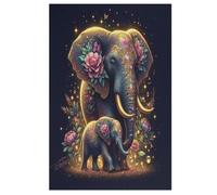 Puzzle de 1000 piezas para adultos, rompecabezas de elefantes, rompecabezas de madera para niños, rompecabezas creativo, regalo para amigos y familiares (78 x 53 cm)