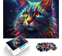 Puzzle de 1000 piezas para adultos rompecabezas de gato cielo estrellado - Juego estimulante entrenar tu cerebro y tus manos para adolescentes de 14 años y mayores, 50 x 70 cm