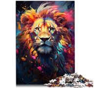 Puzzle de 1000 piezas para adultos, rompecabezas de león, juguete, regalo de 26 x 38 cm. Ayuda al cerebro a entrenar juguetes adictivos y cultivar la paciencia