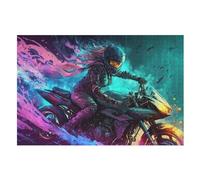 Puzzle de 1000 piezas para adultos, rompecabezas de moto, juego de descompresión, rompecabezas de juguetes, regalos de cumpleaños (75 x 50 cm)