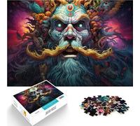 Puzzle de 1000 piezas para adultos rompecabezas, rompecabezas de guerrero demonio colorido 50 x 70 cm, con póster y hoja de preguntas y respuestas surtidos