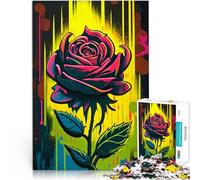Puzzle de 1000 Piezas para Adultos Rosa Garabato Ayuda al Cerebro a ejercitar Juguetes adictivos para Cultivar la Paciencia. Buen Regalo 38x26cm