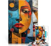 Puzzle de 1000 Piezas para Adultos Rostros al Descubierto Reducción del estrés Interesante Regalos de cumpleaños, Regalos, Arte Mural 38x26cm