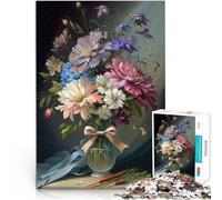 Puzzle de 1000 Piezas para Adultos Serie de Arte Floral Estilo 5 para el Juguete de desafío de Juego Educativo Ideas de Regalos 38x26cm