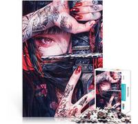 Puzzle de 1000 Piezas para Adultos Shinobi Anime Geisha Juguetes adictivos Que desafían la Inteligencia Cerebral Ideas de Regalos 38x26cm