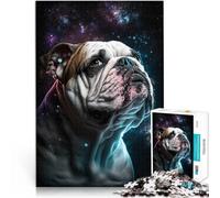 Puzzle de 1000 piezas para adultos Space Colour Bulldog Anti-Stress 50 x 70 cm Anti-Stress Desafío Difícil para Adolescentes de 14 Años y Más