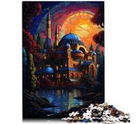 Puzzle de 1000 piezas para adultos TCAC Brkiye Hagia Sophia para aliviar el estrés para pasar el tiempo en casa para adolescentes a partir de 14 años, 26 x 38 cm