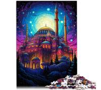 Puzzle de 1000 piezas para adultos TCAC Brkiye Hagia Sophia, rompecabezas de decoración del hogar, gran regalo para adolescentes a partir de 14 años, 26 x 38 cm