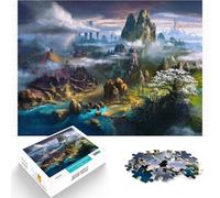 Puzzle de 1000 Piezas para Adultos Tierra de los Dioses Juguete Educativo de Aprendizaje con Piezas de Formas aleatorias Que se entrelazan Completamente 75x50cm