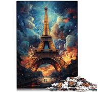 Puzzle de 1000 piezas para adultos, Torre Eiffel después de la lluvia, juego de preguntas de 50 x 70 cm, regalo de cumpleaños, decoración de pared para adolescentes a partir de 14 años