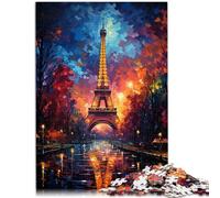 Puzzle de 1000 piezas para adultos, Torre Eiffel después de la lluvia, juegos divertidos para toda la familia, 50 x 70 cm, adecuado como decoración de escritorio para adolescentes a partir de 14 años