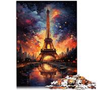 Puzzle de 1000 piezas para adultos, Torre Eiffel después de la lluvia, puzle de 50 x 70 cm, adecuado como decoración de escritorio para adolescentes a partir de 14 años