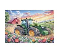 Puzzle De 1000 Piezas para Adultos Tractor de Granja Campo 75x50cm Actividad De Team Building para Compañeros De Oficina Juego De Grupo Divertido Mejora La