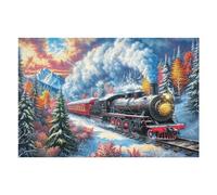 Puzzle De 1000 Piezas para Adultos Tren de Vapor Vintage 1000 PCS 75x50cm Actividad Vacaciones De Verano Ideal para Viaje Vacaciones Tiempo Libre En Casa Hobby Relajante