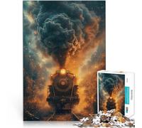 Puzzle de 1000 Piezas para Adultos Tren Locomotora Retro Juguetes de Juego para Regalo Familiar Juguetes de decoración del hogar 38x26cm