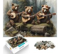 Puzzle de 1000 Piezas para Adultos Tres Osos Musicales de Guitarra Entrena tu Cerebro y Tus Manos Mejorar el Amor Entre Parejas 38x26cm