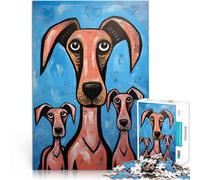 Puzzle de 1000 Piezas para Adultos Trío de Perros sorprendidos Juguete de desafío de Juego Educativo Regalo de cumpleaños, Regalos 75x50cm
