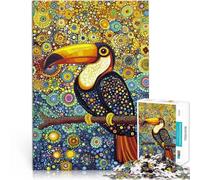 Puzzle de 1000 Piezas para Adultos Tucán en una Jungla Brillante Juguete de desafío de Juego Educativo Regalo para cumpleaños 75x50cm