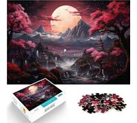 Puzzle de 1000 piezas para adultos Un bosque rosa Juegos divertidos Ayuda al cerebro a entrenar juguetes adictivos para promover la paciencia 26 x 38 cm