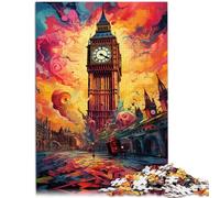 Puzzle de 1000 piezas para adultos, un gran campanario sobre la ciudad, rompecabezas educativo, regalos de cumpleaños para adolescentes a partir de 14 años, 26 x 38 cm