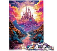 Puzzle de 1000 piezas para adultos, un hermoso castillo, juguetes de rompecabezas para hacer usted mismo, cada pieza es única. Juego familiar estimulante y divertido de 19,7 pulgadas x 29,5"