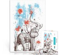 Puzzle de 1000 Piezas para Adultos Un Lugar Feliz Juguetes adictivos Que desafían la Inteligencia Cerebral Obra de Arte 52x38cm