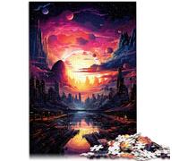 Puzzle de 1000 piezas para adultos "Una ciudad en un planeta alienígena" juegos divertidos 26 x 38 cm regalos para amigos y familiares para adolescentes a partir de 14 años