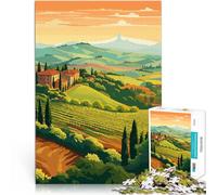 Puzzle de 1000 Piezas para Adultos Viajes a Italia con Vista a la Toscana Juguetes de Juego desafiantes Mejorar el Amor Entre Parejas 50x70cm