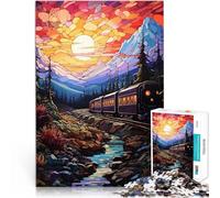Puzzle de 1000 Piezas para Adultos Viajes en Tren Nocturno para el Juguete de desafío de Juego Educativo Regalo de cumpleaños, Regalos 52x38cm