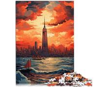 Puzzle de 1000 piezas para adultos, vistas dinámicas urbanas, divertidos juegos familiares con piezas completamente entrelazadas de forma aleatoria para niños a partir de 14 años, 26 x 38 cm