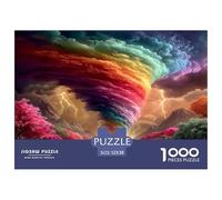 Puzzle De 1000 Piezas para Adultos - Vortex del Arco Iris, Un Desafiante Acertijo, Paisaje artístico, Rompecabezas De Decoración Familiar, para Toda La Familia 52x38cm/1000pcs