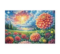 Puzzle De 1000 Piezas para Adultos White Campo de Rosas 1000 PCS 75x50cm Montaje Fácil para Principiantes Ideal para Niños Adolescentes Mejora La Destreza Manual Regalo