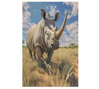Puzzle de 1000 piezas para niños y niñas, rompecabezas estándar de rinocerontes, juegos familiares, 78 x 53 cm