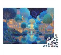 Puzzle De 1000 Piezas Paraíso Eterno En Set, Cartulina Premium, An Paraíso Eterno in A Dreamlike Fantasy City Actividad De Ocio En Casa, Regalo, 38x26cm/1000pcs
