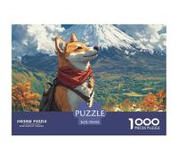 Puzzle De 1000 Piezas Perro AkitaDesafíos Extra Divertidos Pasatiempo Creativo Snow Mountain Plateau Regalo Creativo para La Relajación Juguete Colorido para Niños De 8 A 12 Años 70x50cm/1000pcs