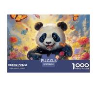 Puzzle De 1000 Piezas Pintura al óleo PandaDesafíos Extra Divertidos Pasatiempo Creativo Flower Regalo, Diversión para Adultos Y Niños Mayores 38x26cm/1000pcs