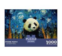 Puzzle De 1000 Piezas Pintura al óleo PandaDesafíos Extra Divertidos Pasatiempo Creativo National Treasure Juego Familiar Regalo Clásicos para Adultos Y Niños A Partir De 12 Años 38x26cm